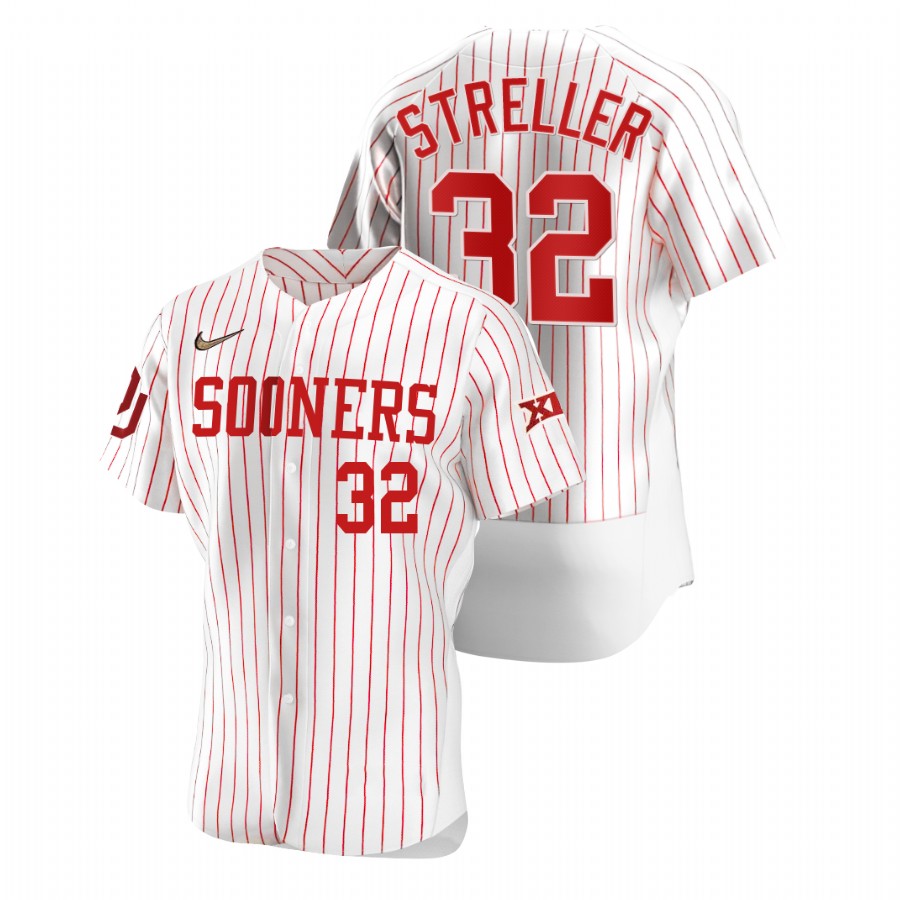men oklahoma sooners read streller white vapor prime college baseball jersey 2