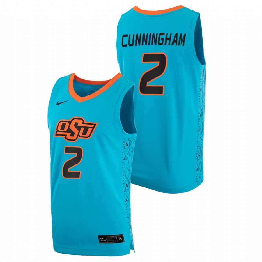 men oklahoma state cowboys cade cunningham 2021 nba top prospect college basketball blue jersey