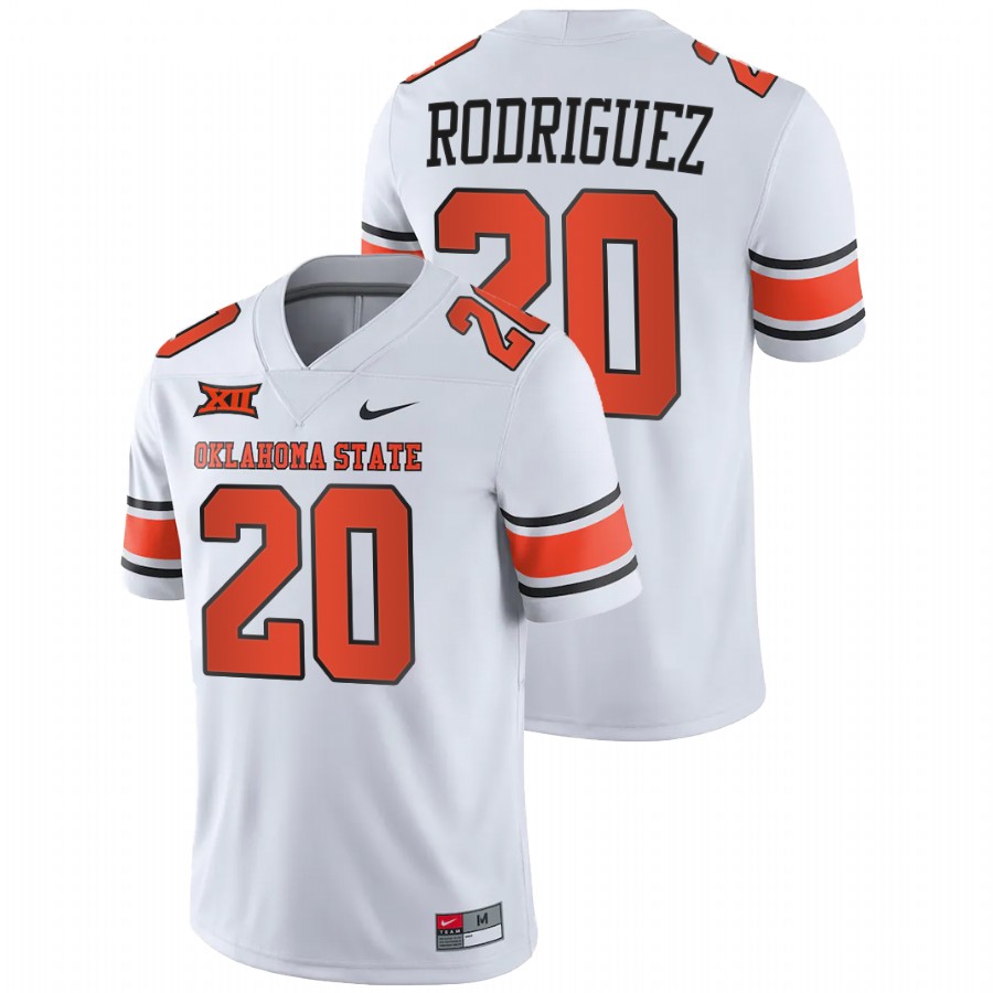 men oklahoma state cowboys malcolm rodriguez 2021 22 throwback college football white jersey