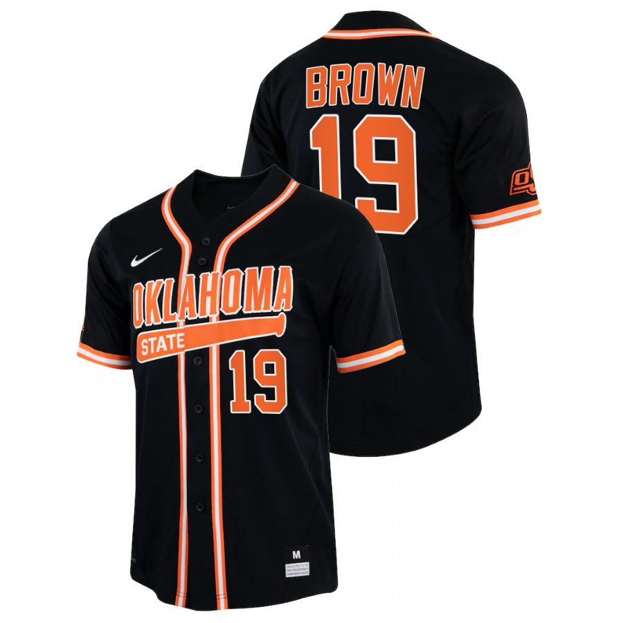 men oklahoma state cowboys marcus brown black college baseball jersey
