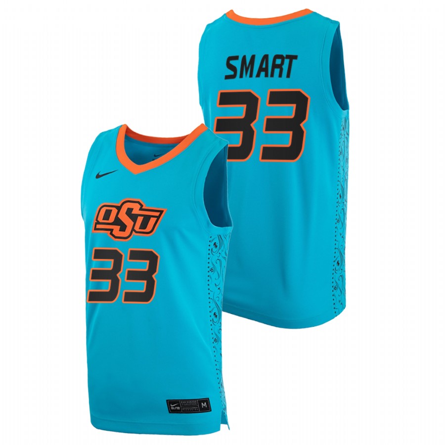 men oklahoma state cowboys marcus smart 2020 21 college basketball blue jersey