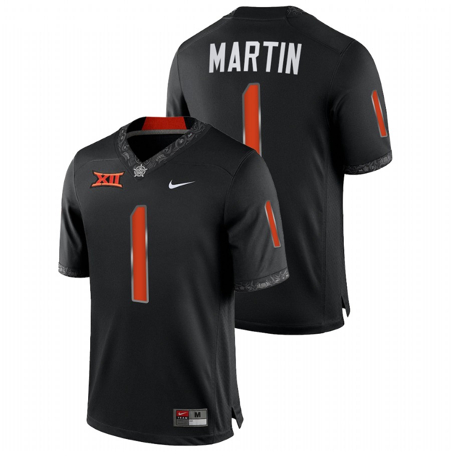 men oklahoma state cowboys tay martin 2021 22 game college football black jersey