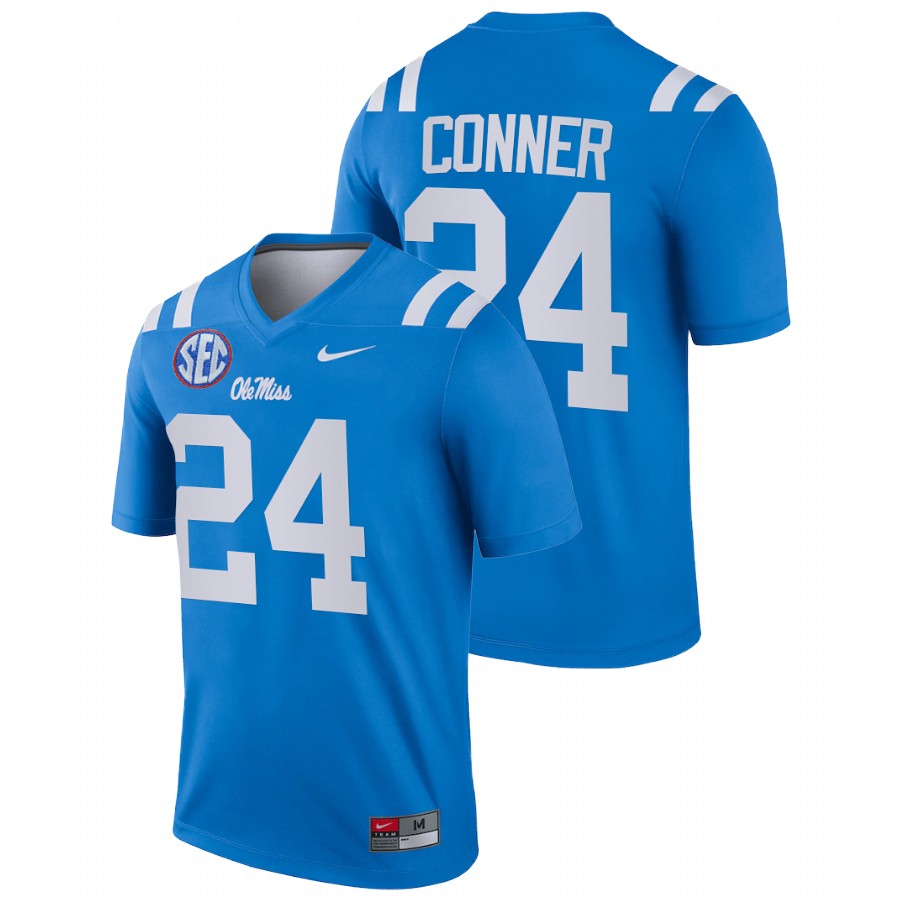 men ole miss rebels snoop conner 2021 22 legend college football blue jersey