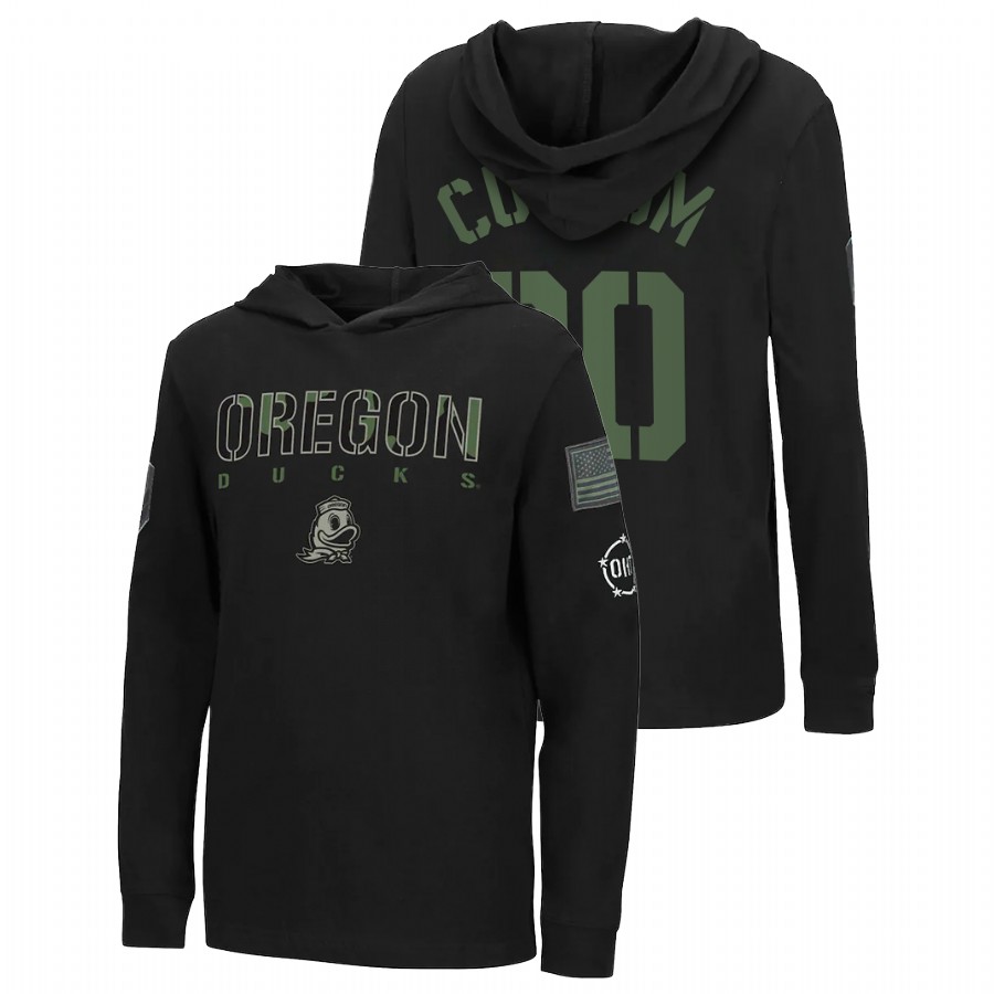 men oregon ducks custom tango longsleeve black oht military appreciation hoodie