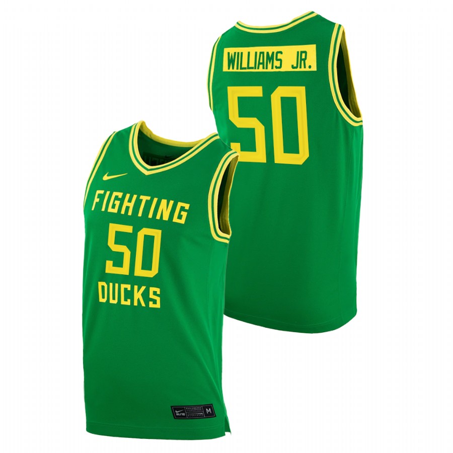 men oregon ducks eric williams jr. 2020 21 replica college basketball green jersey