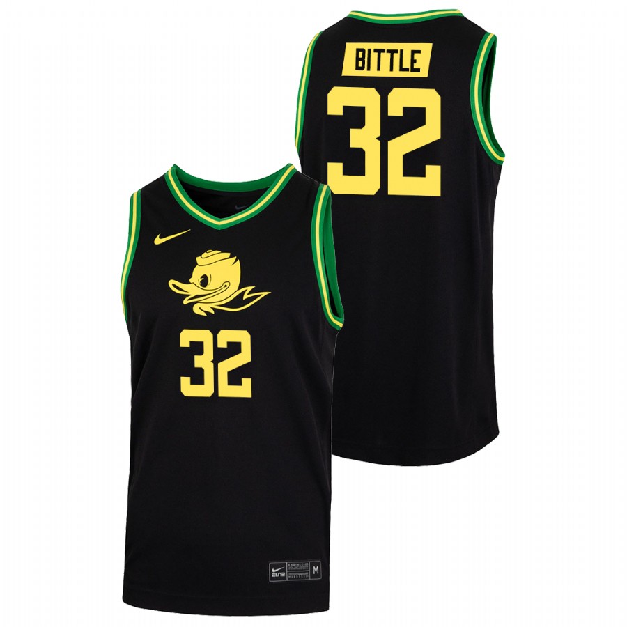 men oregon ducks nathan bittle 2022 college basketball duck face black jersey