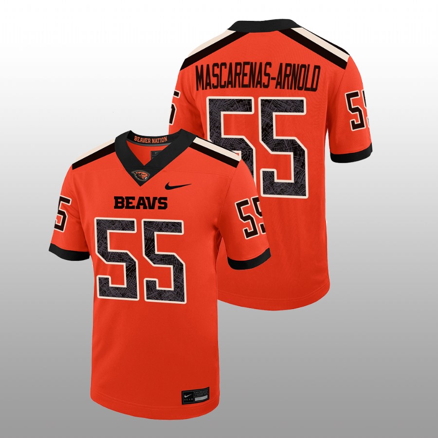 men oregon state beavers easton mascarenas arnold college football orange jersey