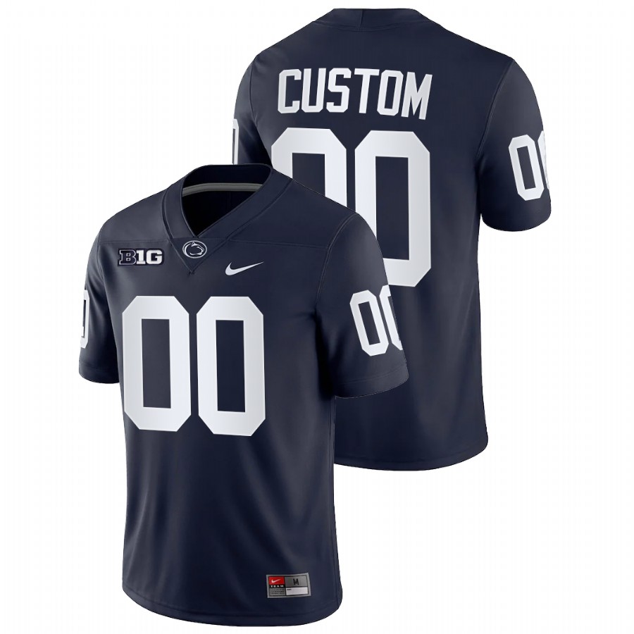 men penn state nittany lions custom navy college football game jersey