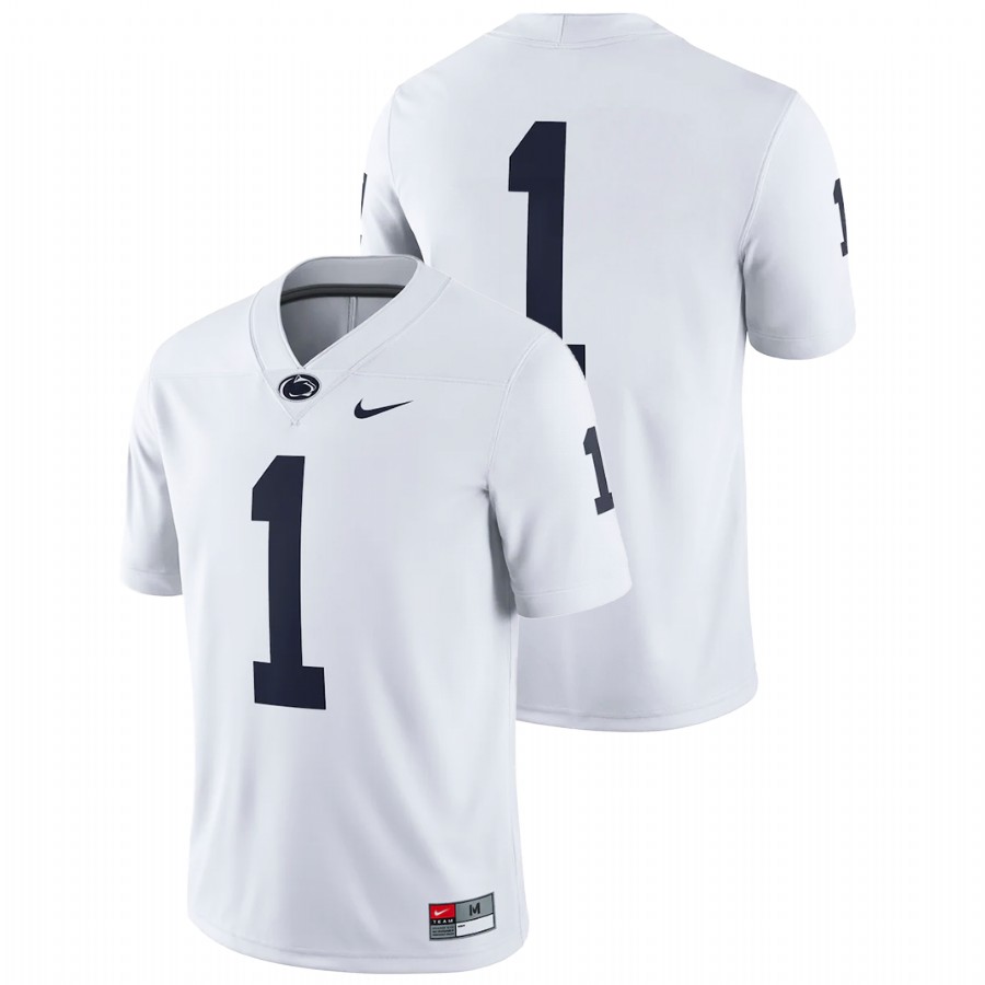 men penn state nittany lions custom white college football game jersey