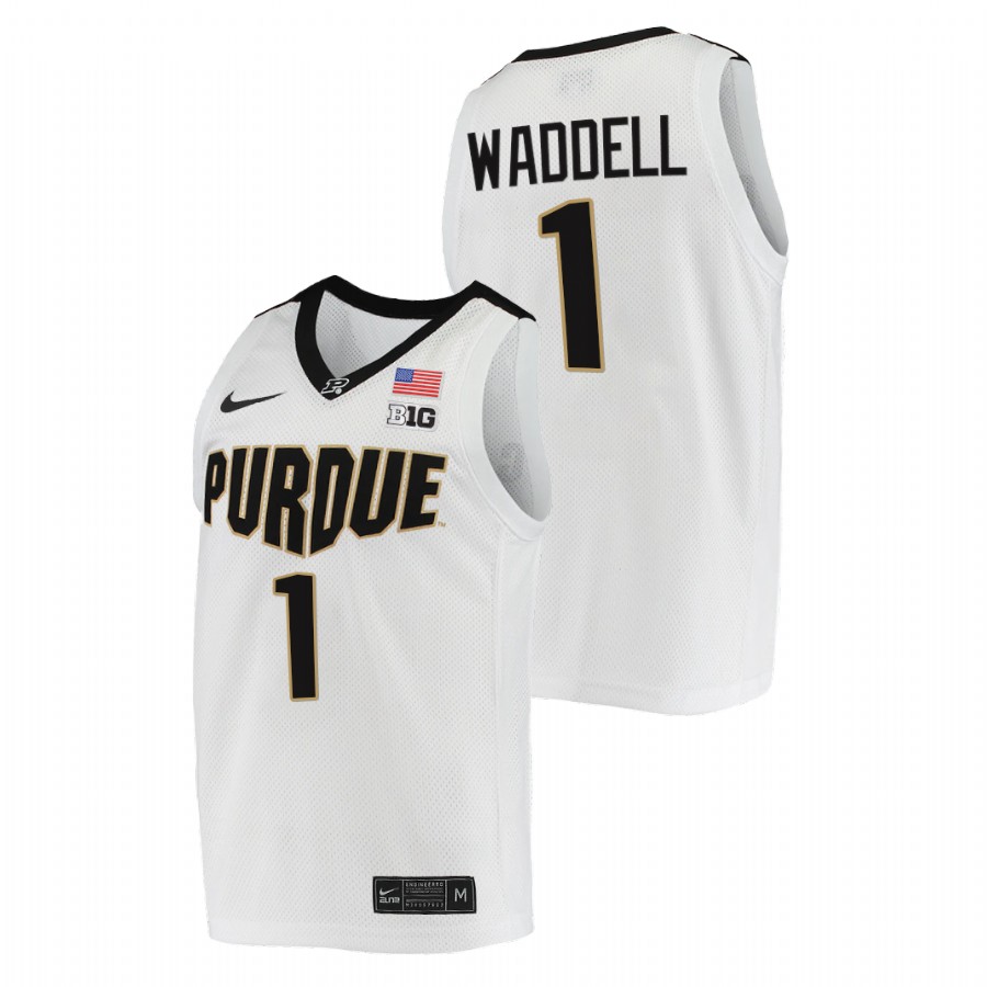 men purdue boilermakers brian waddell 2021 22 replica college basketball white jersey