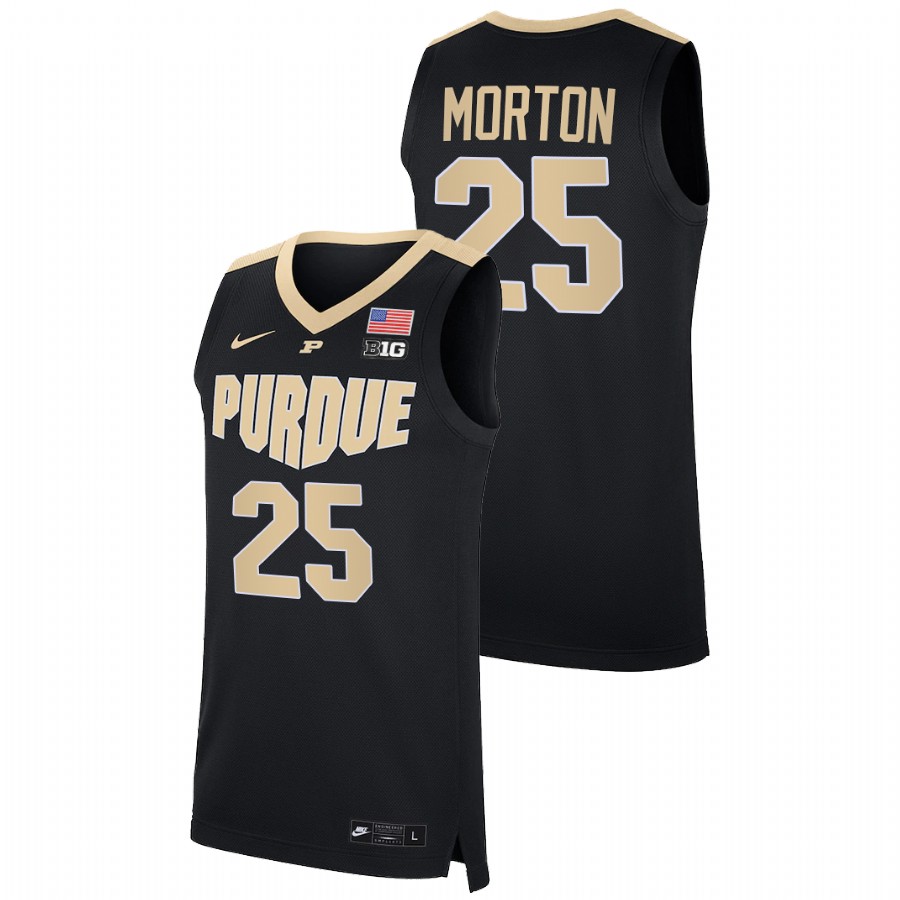 men purdue boilermakers ethan morton 2021 22 replica college basketball black jersey