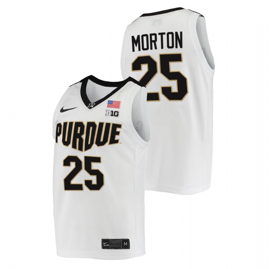 men purdue boilermakers ethan morton 2021 22 replica college basketball white jersey