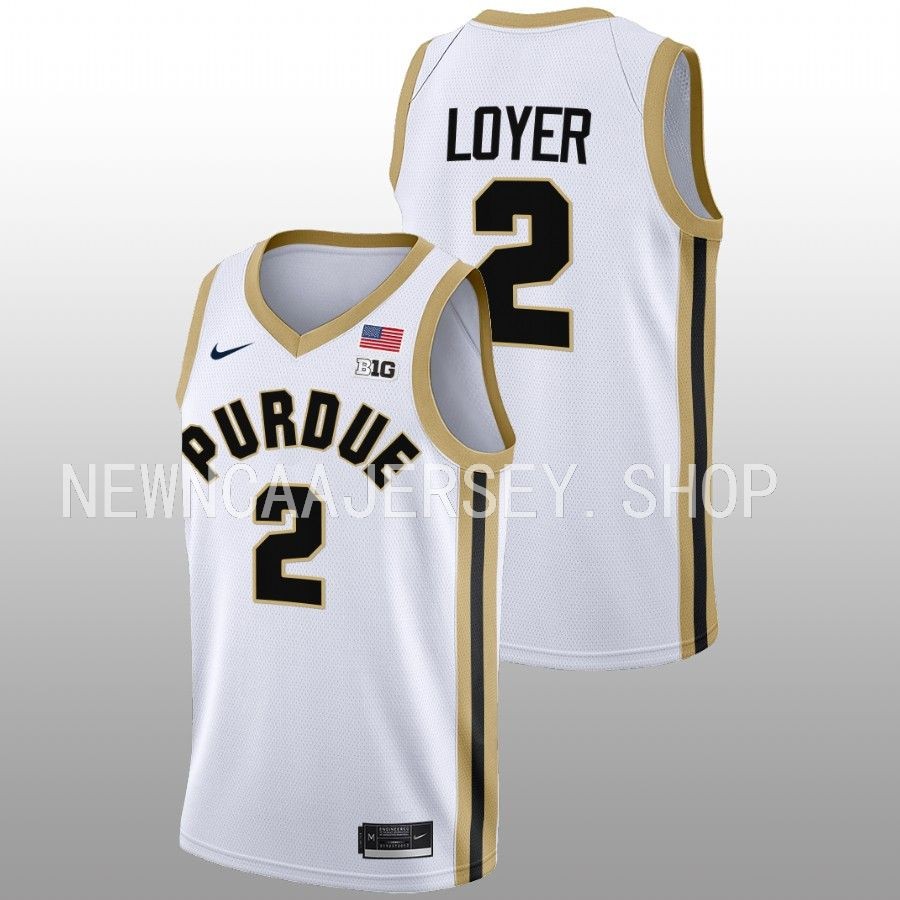 men purdue boilermakers fletcher loyer 2022 23 college basketball white jersey