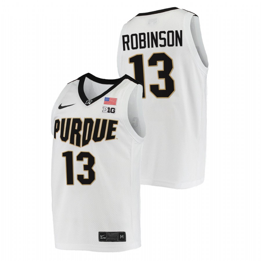 men purdue boilermakers glenn robinson nba alumni college basketball white jersey
