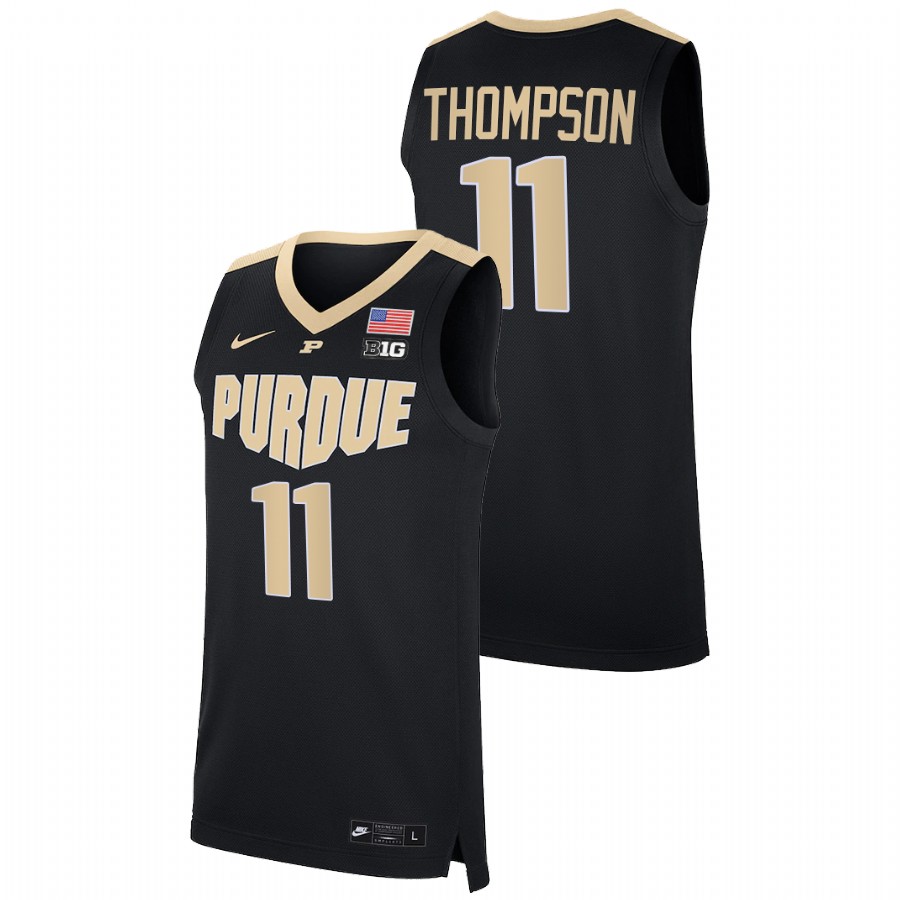 men purdue boilermakers isaiah thompson 2021 22 replica college basketball black jersey
