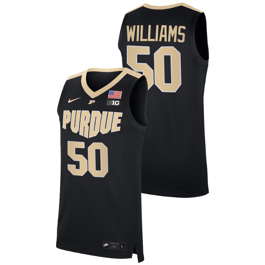men purdue boilermakers trevion williams 2021 22 replica college basketball black jersey