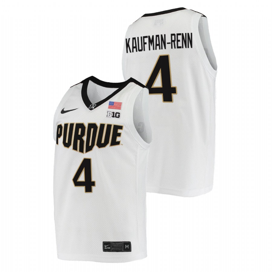 men purdue boilermakers trey kaufman renn 2021 22 replica college basketball white jersey