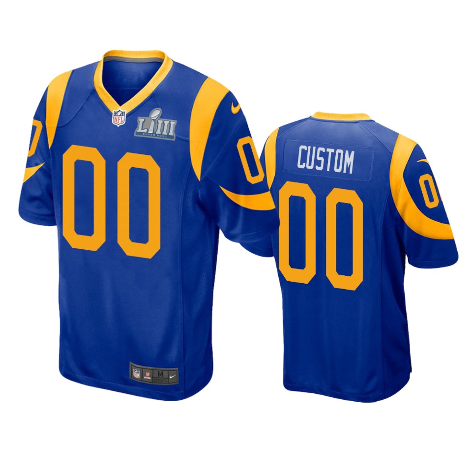 men royal custom jersey