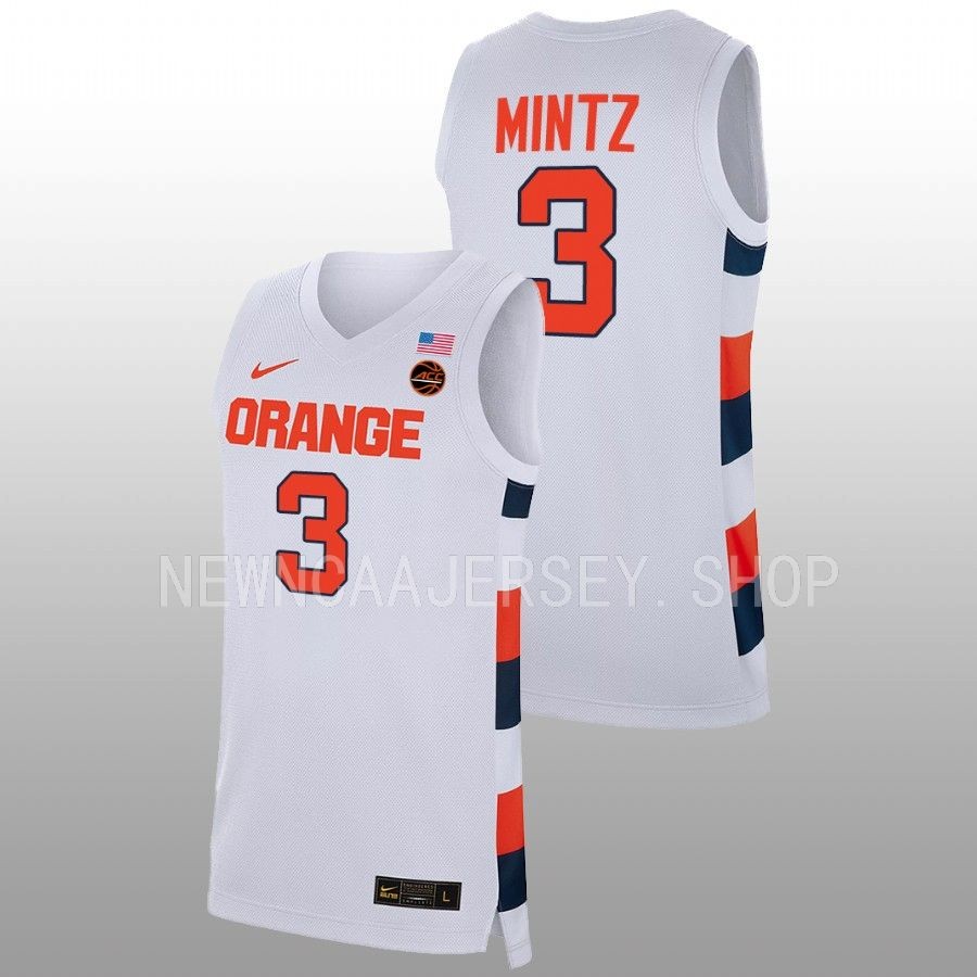 men syracuse orange judah mintz 2022 23 replica college basketball white jersey