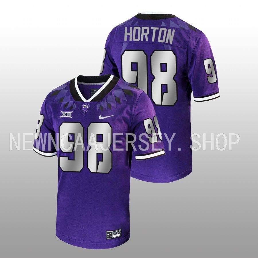 men tcu horned frogs dylan horton 2022 23 football untouchable game purple jersey