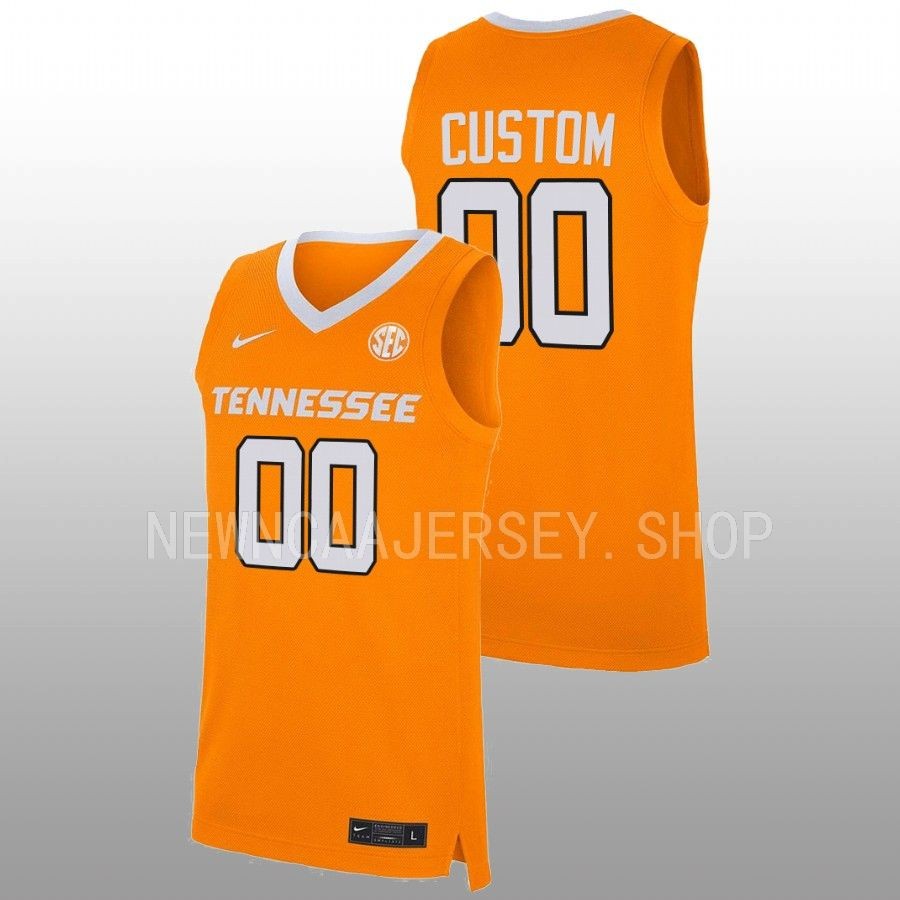 men tennessee volunteers custom 2022 23 replica basketball orange jersey