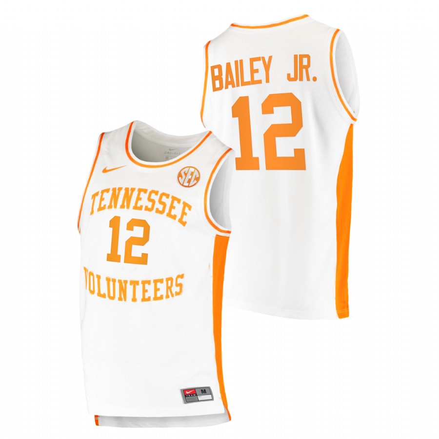 men tennessee volunteers victor bailey jr. 2021 college basketball replica white jersey