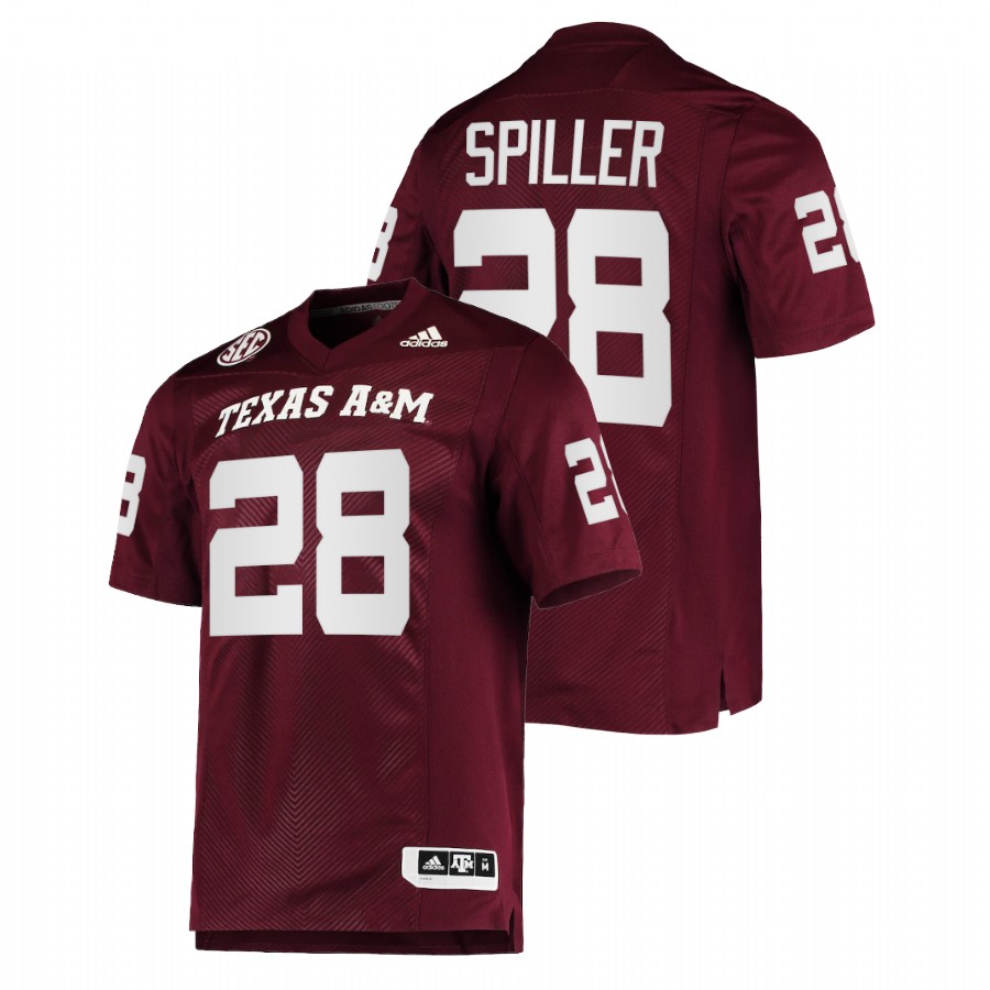 men texas a&m aggies isaiah spiller college football maroon jersey