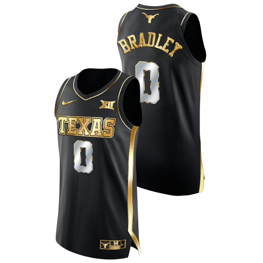 men texas longhorns avery bradley college basketball golden edition black jersey