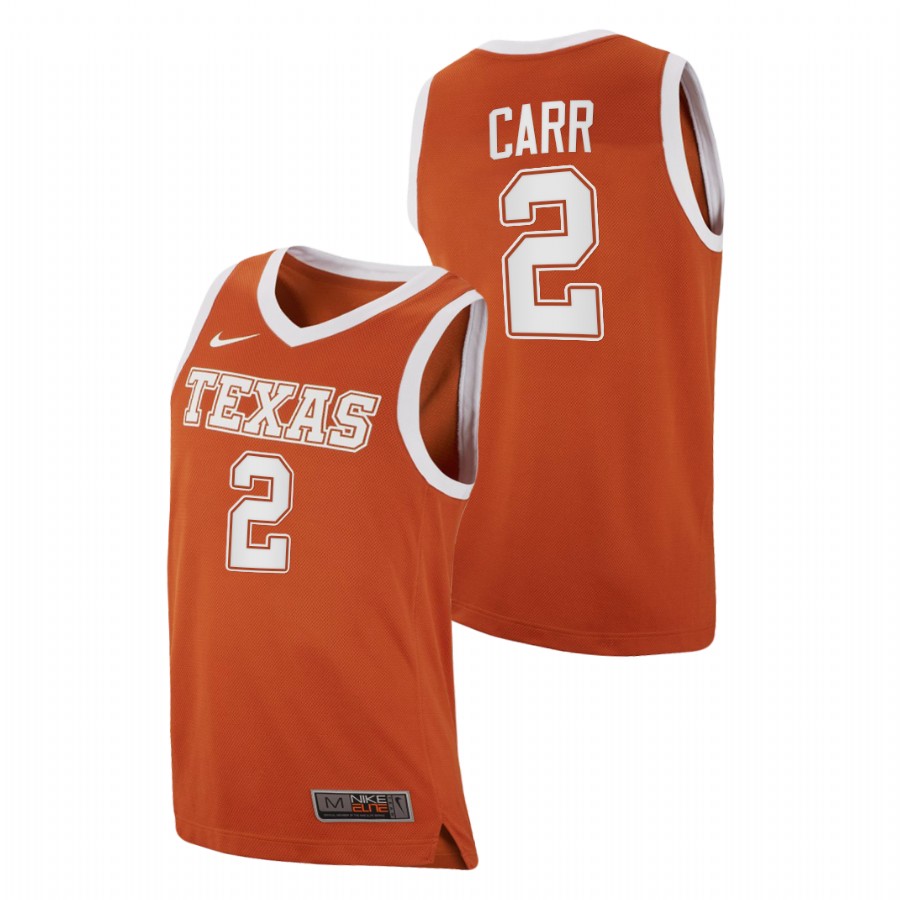 men texas longhorns marcus carr 2021 top transfers college basketball orange jersey