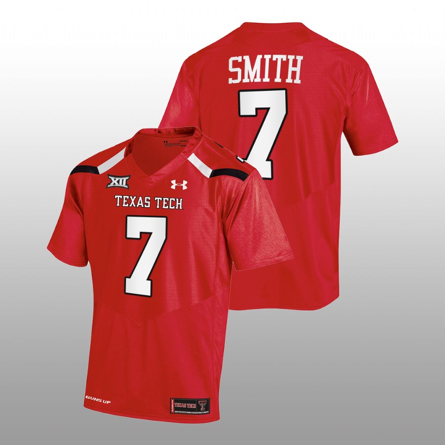 men texas tech red raiders donovan smith 2022 23 college football red jersey