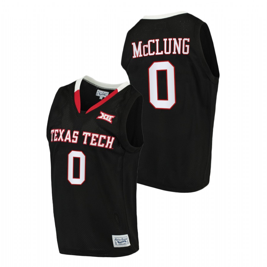 men texas tech red raiders mac mcclung 2020 21 basketball alumni limited black jersey