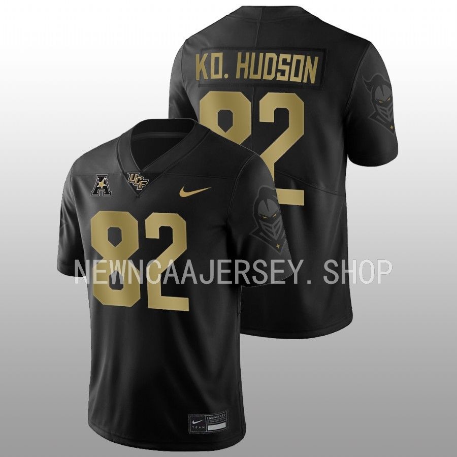 men ucf knights alec holler 2022 game alternate football black jersey