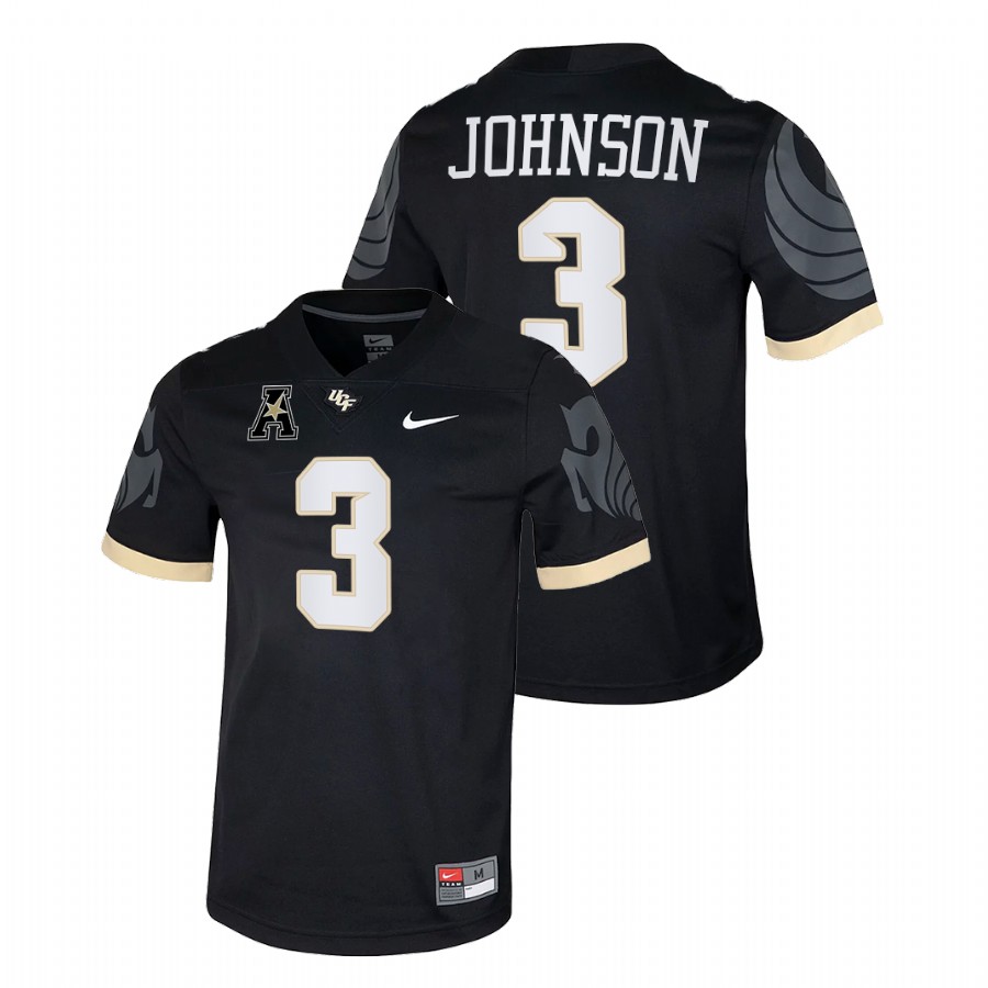 men ucf knights brandon johnson 2021 22 college football black jersey