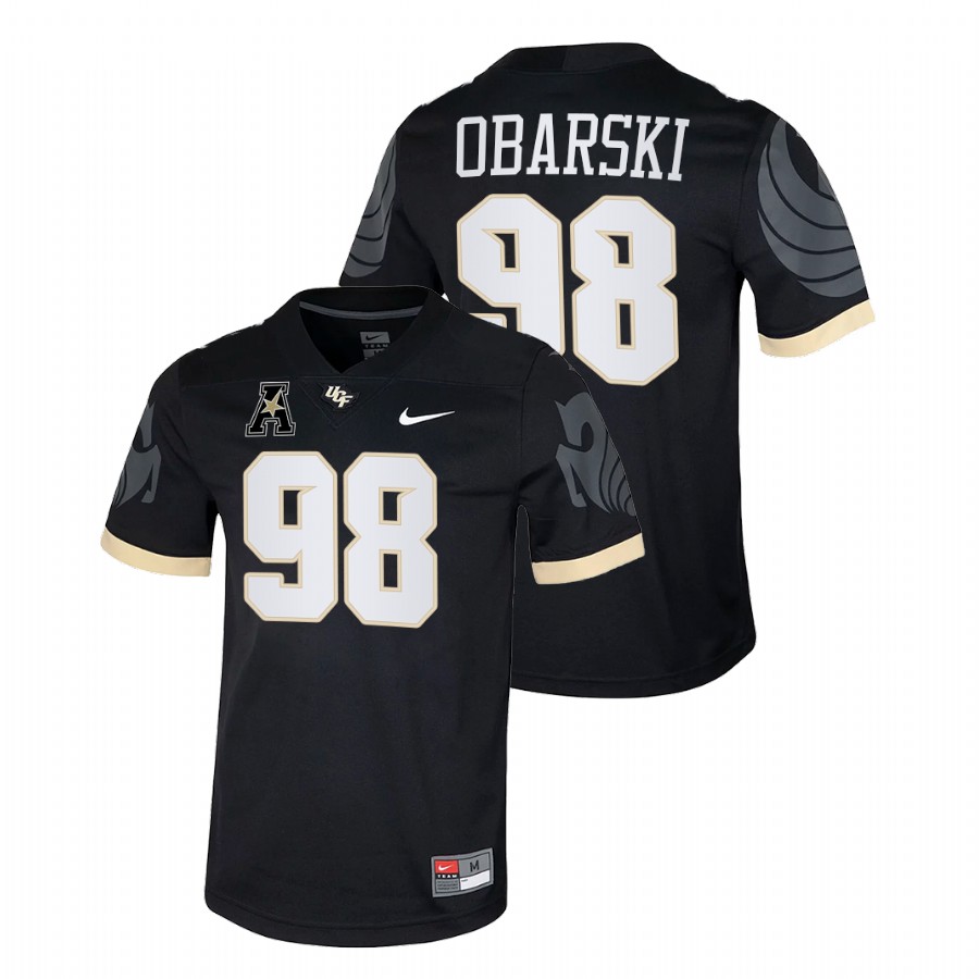 men ucf knights daniel obarski 2021 22 college football black jersey