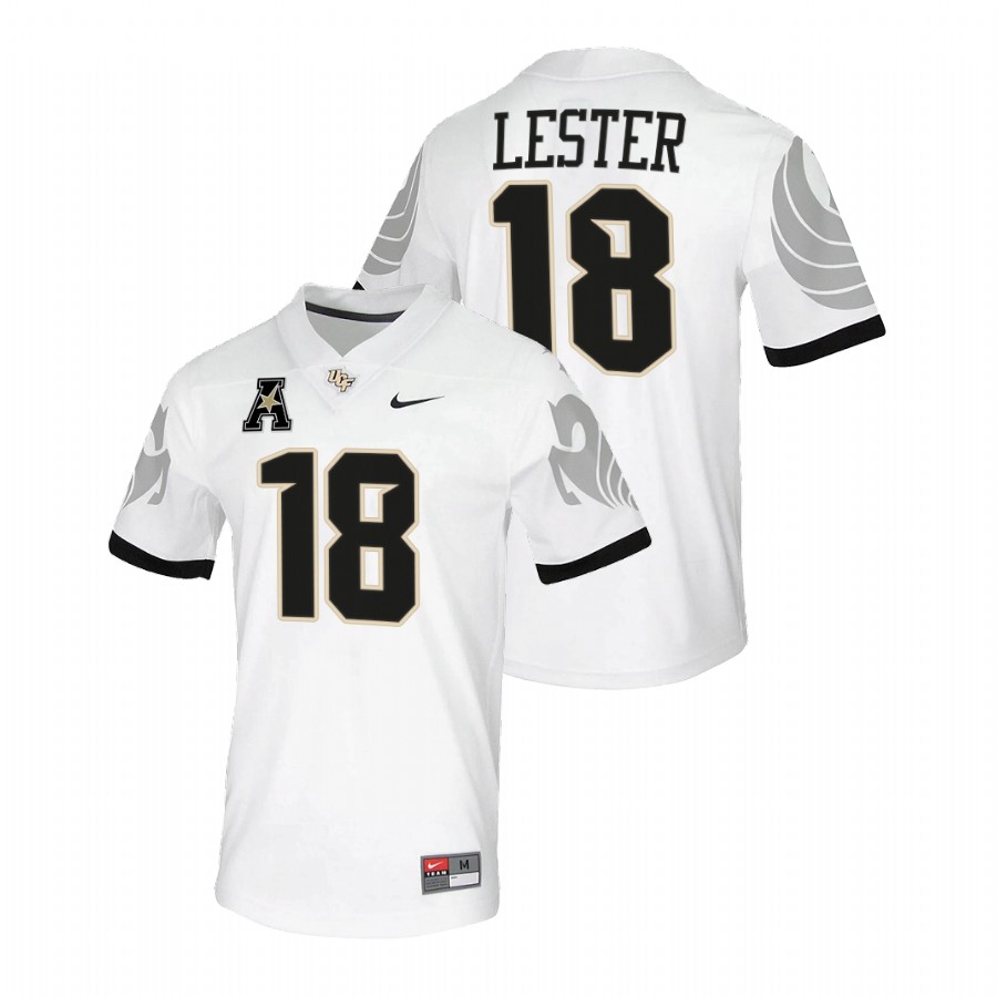 men ucf knights dyllon lester 2021 22 college football white jersey