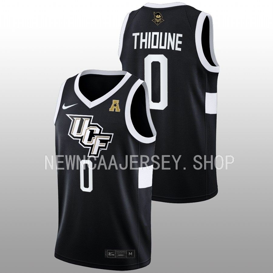 men ucf knights lahat thioune 2022 23 away college basketball black jersey