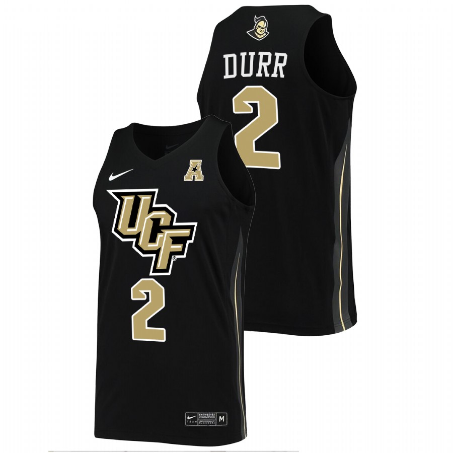 men ucf knights michael durr college basketball black jersey