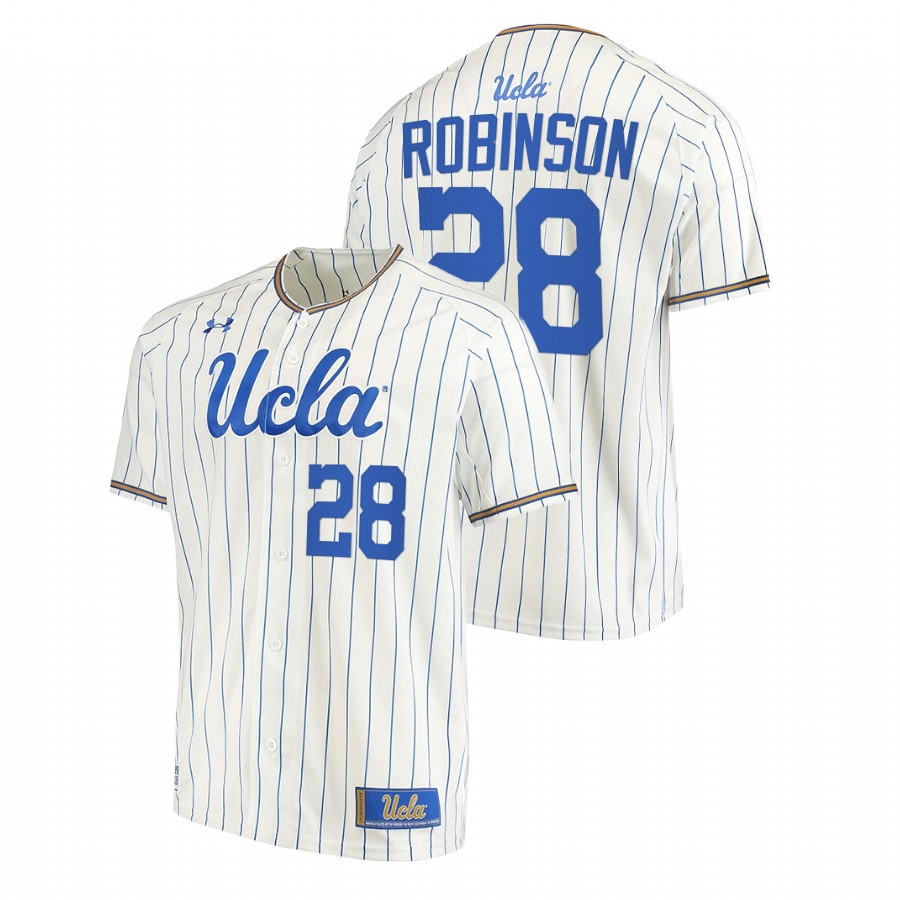 men ucla bruins jackie robinson white college baseball stripes jersey