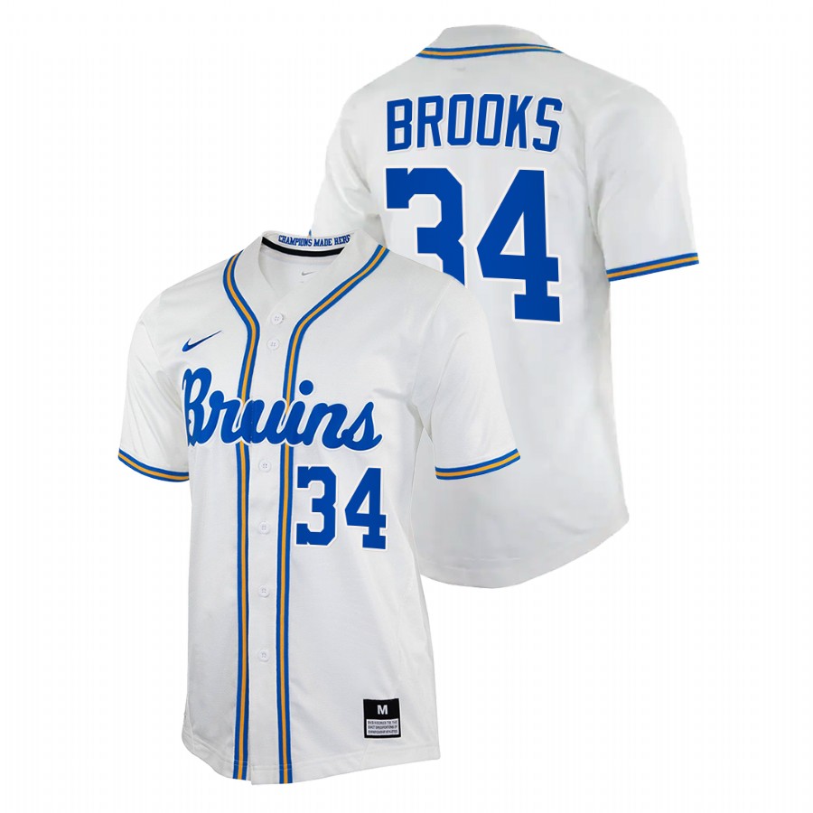 men ucla bruins jake brooks white college baseball replica jersey