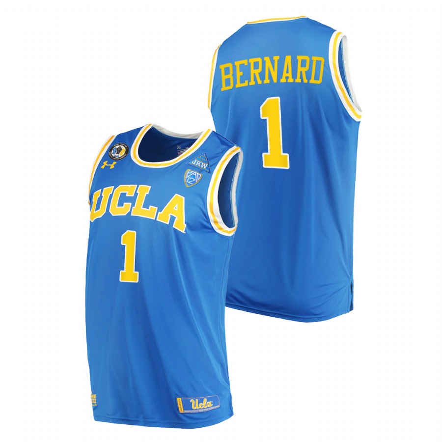 men ucla bruins jules bernard stand together college basketball blue jersey