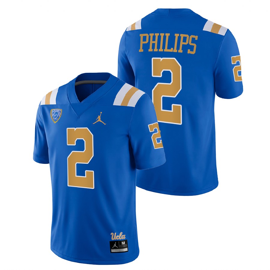 men ucla bruins kyle philips 2022 nfl draft college football blue jersey