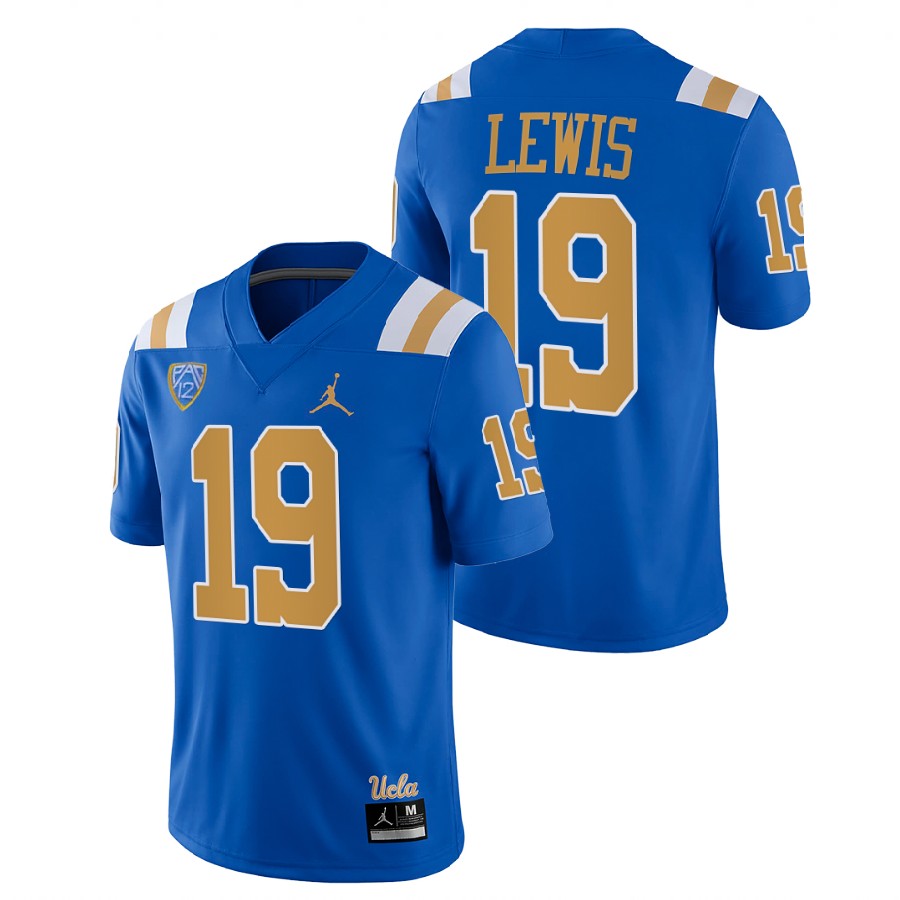 men ucla bruins marcedes lewis college football blue jersey