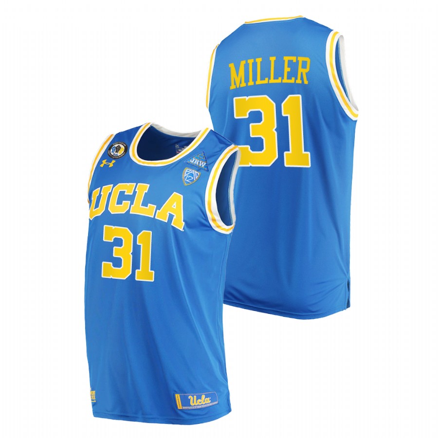 men ucla bruins reggie miller stand together college basketball blue jersey