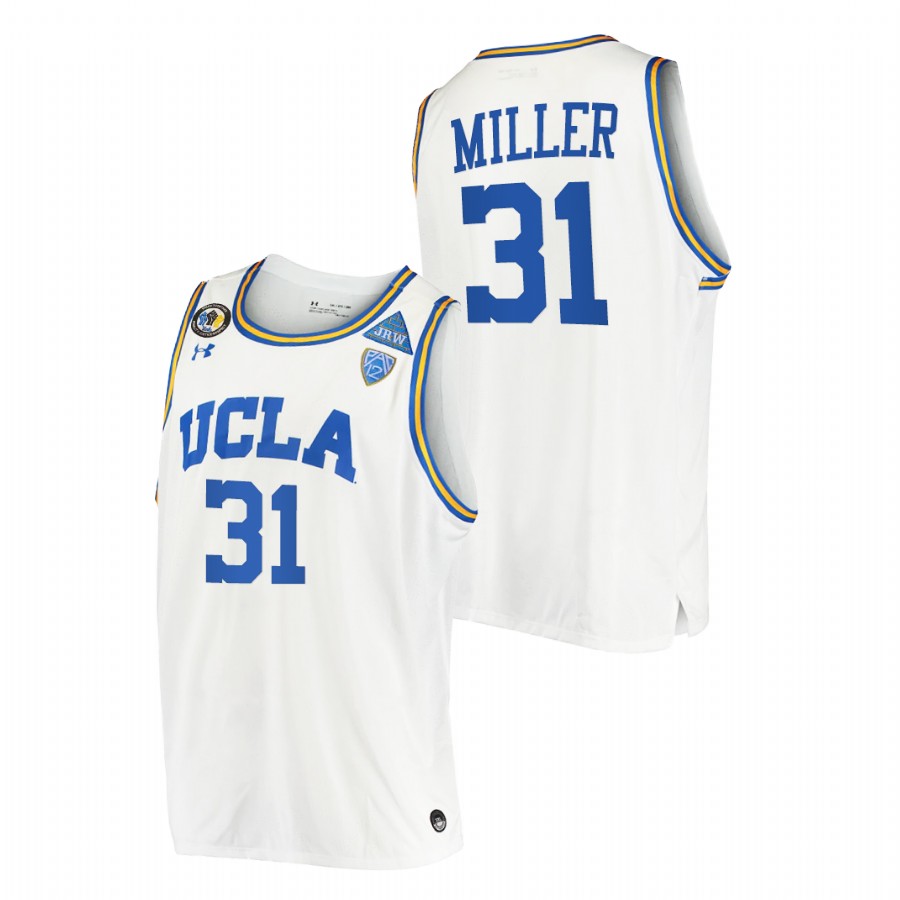 men ucla bruins reggie miller stand together college basketball white jersey