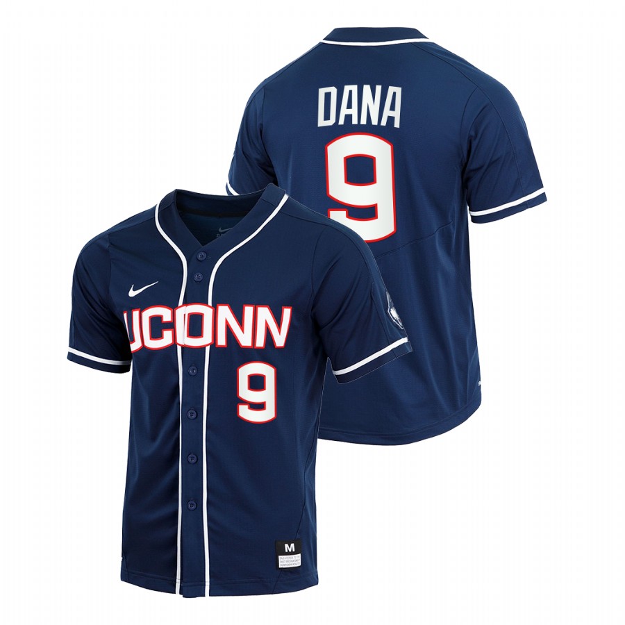 men uconn huskies casey dana navy college baseball replica jersey