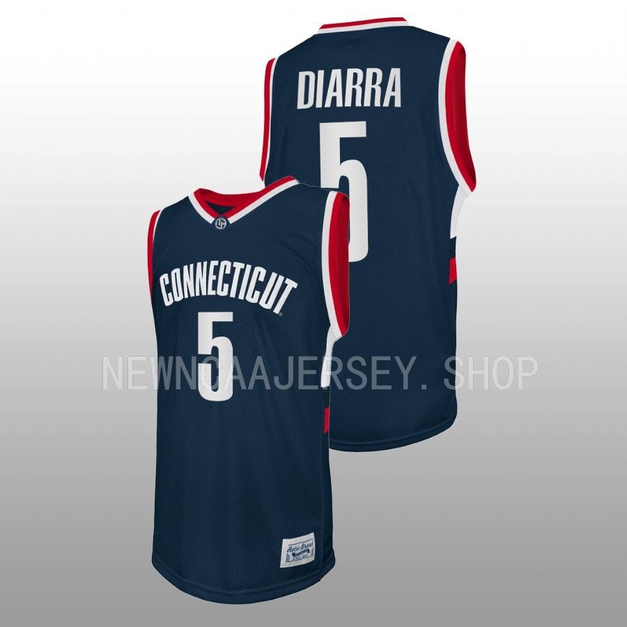 men uconn huskies hassan diarra navy retro basketball jersey