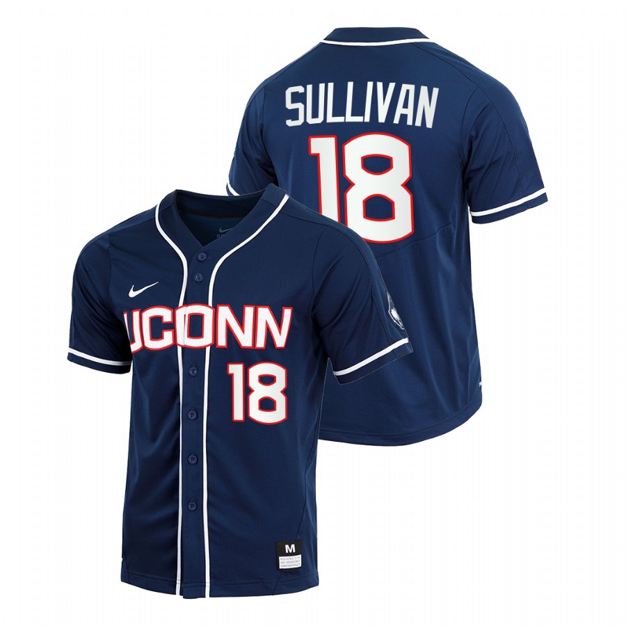 men uconn huskies jack sullivan navy college baseball replica jersey