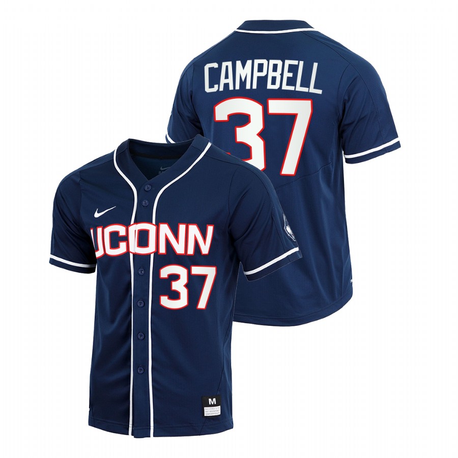 men uconn huskies kenny campbell navy college baseball replica jersey