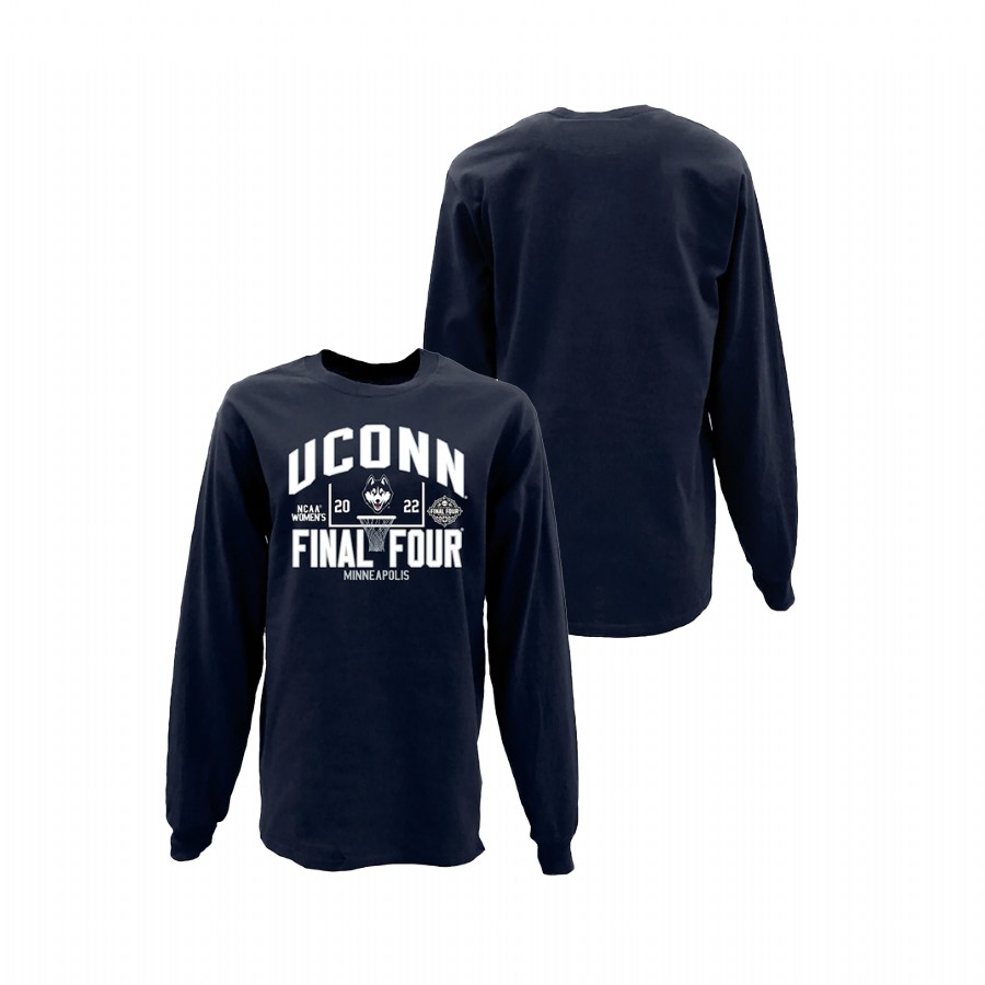 men uconn huskies navy 2022 ncaa march madness final four women's basketball t shirt