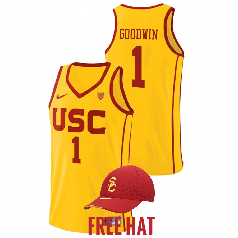 men usc trojans chevez goodwin 2021 22 home college basketball yellow jersey